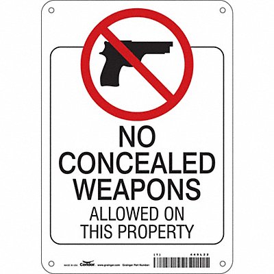 Safety Sign 10 in x 7 in Polyethylene