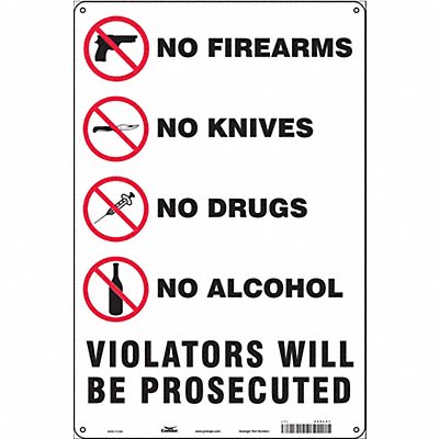 Safety Sign 18 in x 12 in Aluminum