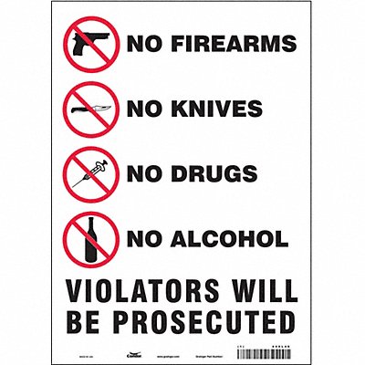 Safety Sign 14 in x 10 in Vinyl