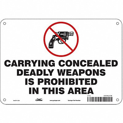 Safety Sign 7 in x 10 in Aluminum