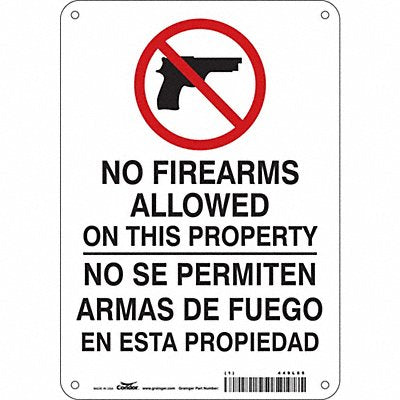 Safety Sign 10 in x 7 in Aluminum