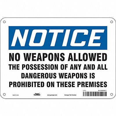 Safety Sign 7 in x 10 in Polyethylene