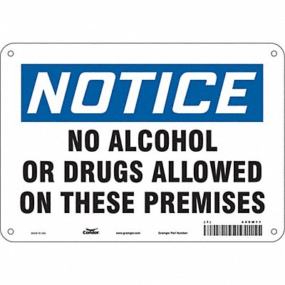 Safety Sign 7 in x 10 in Aluminum