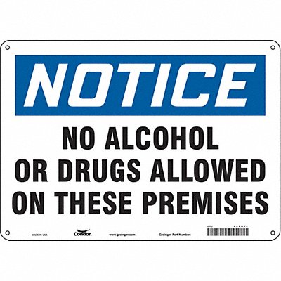 Safety Sign 10 in x 14 in Aluminum