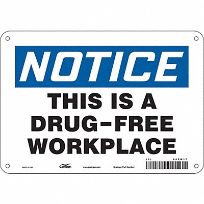 Safety Sign 7 in x 10 in Aluminum
