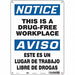 Safety Sign 14 in x 10 in Polyethylene