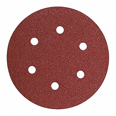 6In Sanding Disc 6-Hole Red 60 Grit PK5