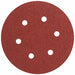 6In Sanding Disc 6-Hole Red 80 Grit PK25