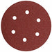 6In Sanding Disc 6-Hole Red 320 Grit PK5