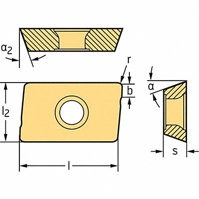 Milling Insert Parallelogram 9.52mm