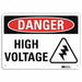 Danger Sign 7 inx10 in Plastic
