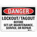 Danger Sign 10 inx14 in Aluminum