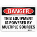 Danger Sign 10 inx14 in Plastic