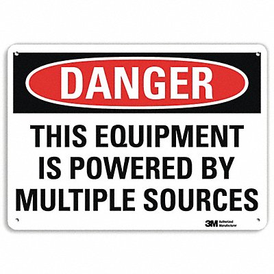 Danger Sign 10 inx14 in Aluminum
