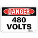 Danger Sign 10 inx14 in Aluminum