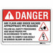 Danger Sign 10 inx14 in Aluminum