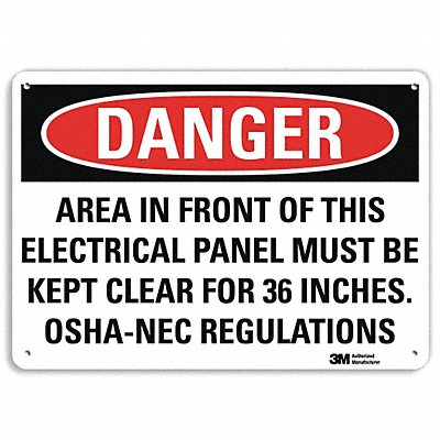 Danger Sign 10 in x 14 in Aluminum