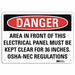 Danger Sign 10 inx14 in Plastic