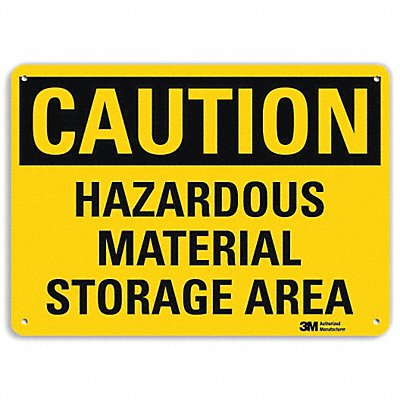 Caution Sign 10 inx14 in Aluminum