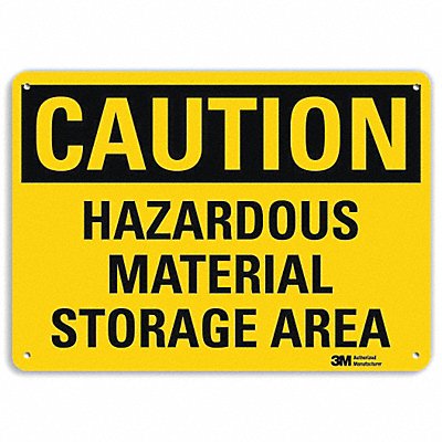 Caution Sign 7 in x 10 in Aluminum
