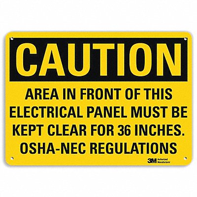 Caution Sign 10 in x 14 in Aluminum