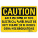 Caution Sign 10 in x 14 in Plastic