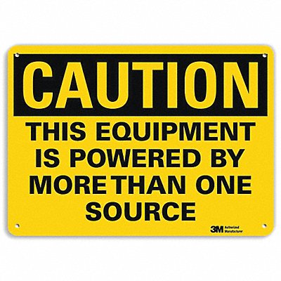 Caution Sign 7 in x 10 in Aluminum