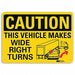 Caution Sign 10 in x 14 in Plastic