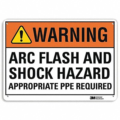 Warning Sign 10 inx14 in Plastic