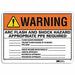 Warning Sign 7 in x 10 in Plastic