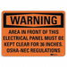 Warning Sign 10 in x 14 in Plastic