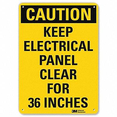 Caution Sign 14 inx10 in Aluminum