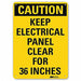 Caution Sign 14 inx10 in Aluminum