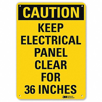 Caution Sign 10 inx7 in Aluminum