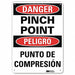 Danger Sign 10 inx7 in Aluminum