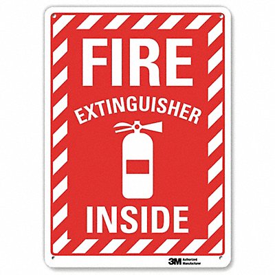 Fire Extinguisher Sign 10inx7in Aluminum