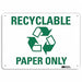 Notice Sign 7 in x 10 in Plastic