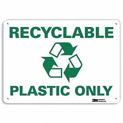 Recycling Sign 10 in x 14 in Aluminum