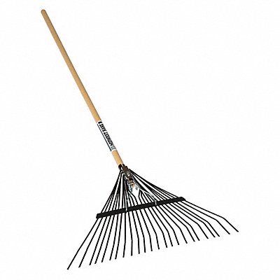 Leaf Rake 24 Tine 54 Wood Handle