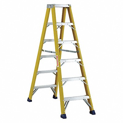 Twin Stepladder Fiberglass IAA 6 ft.