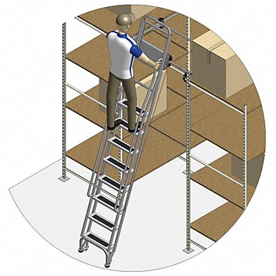 Dual Track Ladder w/Brake 95 to 105 In L