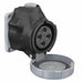 Pin and Sleeve Receptacle 600VAC Black