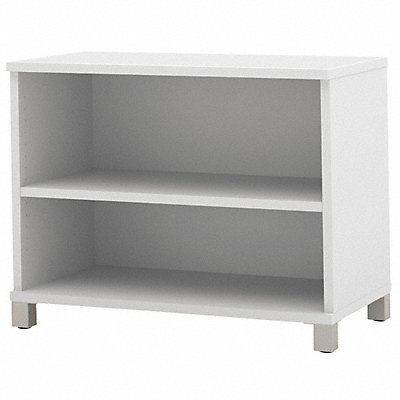 Bookcase Adj. 2 Shelf White 50lbCap