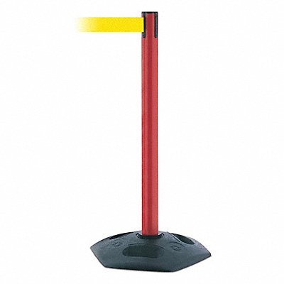 Barrier Post with Belt Yellow