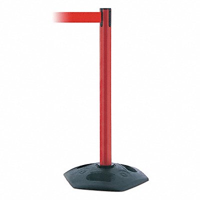 Barrier Post with Belt Red