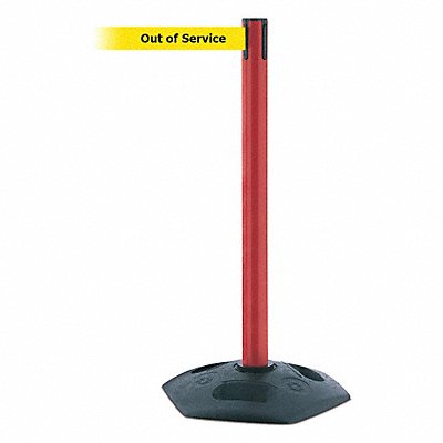 Barrier Post with Belt Yellow