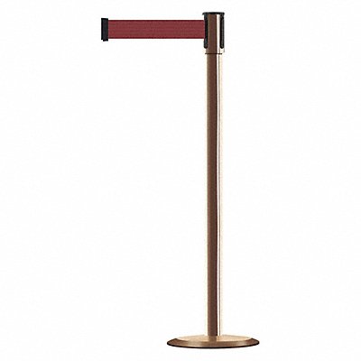 Slimline Post Maroon Polished Brass