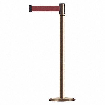 Slimline Post Maroon Satin Brass