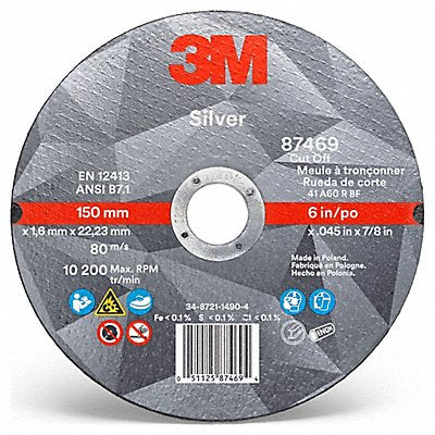 Abrasive Cut-Off Wheel 60 Grit 6 dia.