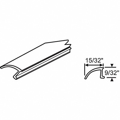 Glazing Bead White Glass 72 L